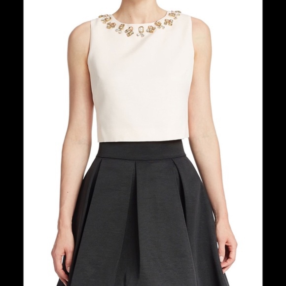 Eliza J Tops - ❌SOLD❌Eliza J Blush Pink Jeweled Crop Top